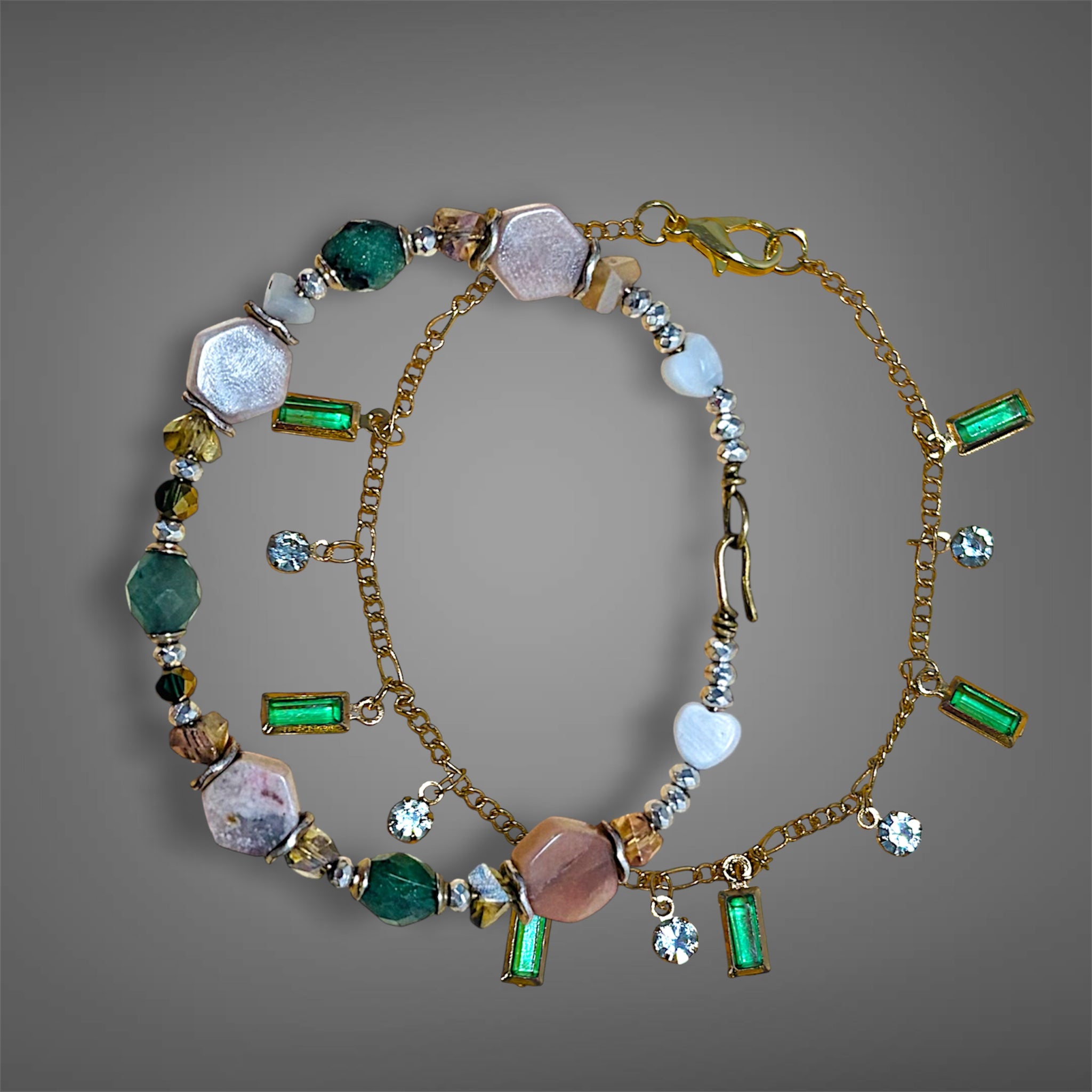 Verdant Harmony Charm Bracelet